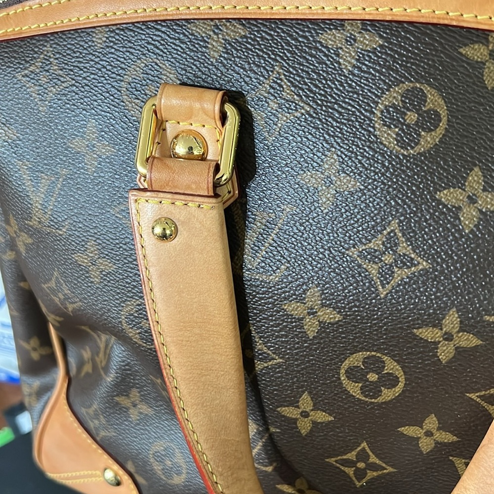 Louis Vuitton Brown Monogram Satchel with Tan Trim - Picture 10 of 16